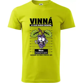 Pánské tričko Vinná réva odsouzena Dornfelder - Klasické pánské triko vyšší gramáže - 2XL ( Limetková )