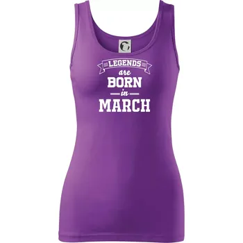 Dámské tričko Legends are born in March - Dámské tílko - 2XL ( Fialová )