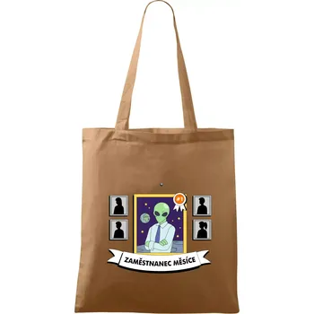 Nákupní taška Zaměstnanec měsíce - Taška bavlněná - 42 x 38 cm ( Cappuccino )