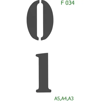 Šablona F 034 - A3 , Nelepící folie
