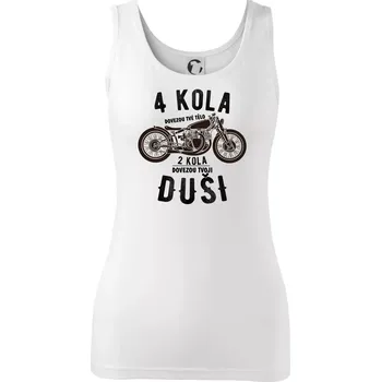 Dámské tričko 4 kola vs 2 kola - Dámské tílko - XL ( Bílá )