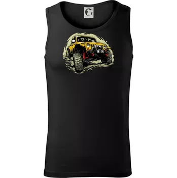 Žlutý offroad s navijákem - Tílko pánské Core - S ( Černá )