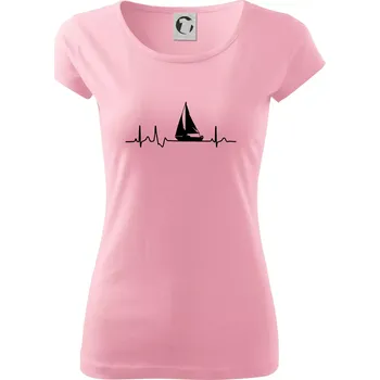 Dámské tričko EKG plachetnice - Dámské triko Pure - XS ( Růžová )