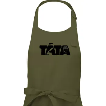 Kuchyňská zástěra Táta nápis - svářeč - Pánská zástěra na vaření - Univerzální velikost ( Khaki )