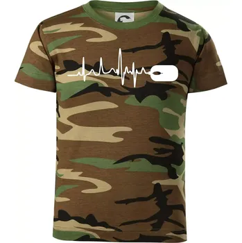 Chlapecké tričko EKG myš - Dětské maskáčové triko - 122 cm/6 let ( Hnědý maskáč )