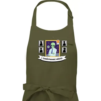Kuchyňská zástěra Zaměstnanec měsíce - Pánská zástěra na vaření - Univerzální velikost ( Khaki )