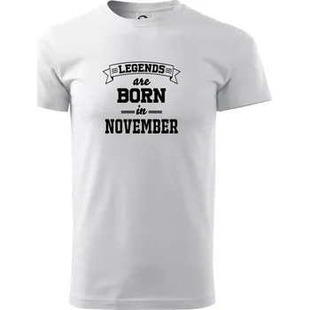 Legends are born in November - Triko extra velké (5-8XL) - 7XL ( Bílá )