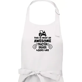 Kuchyňská zástěra Užasný řidič je zde! - Pánská zástěra na vaření - Univerzální velikost ( Bílá )