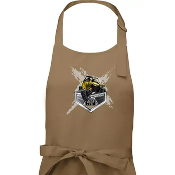 Kuchyňská zástěra ATV Buggy splash - Dámská zástěra na vaření - Univerzální velikost ( Cappuccino )