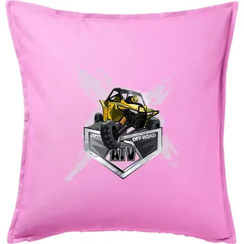 Polštář ATV Buggy splash - Polštář 50x50 - 50x50 - Pouze potah ( Růžová )