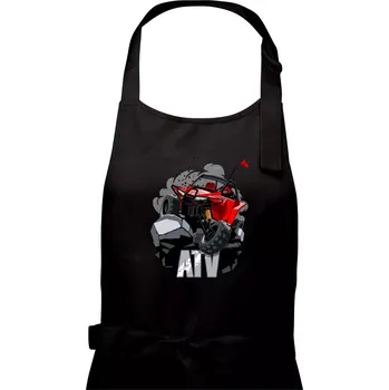 Kuchyňská zástěra ATV offroad buggy - Pánská zástěra na vaření - Univerzální velikost ( Černá )