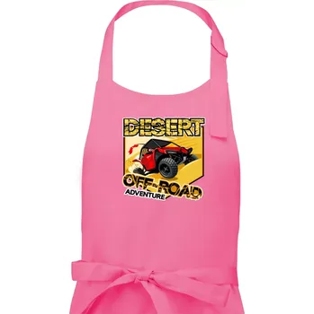 Kuchyňská zástěra Desert offroad adventure - Dámská zástěra na vaření - Univerzální velikost ( Růžová )