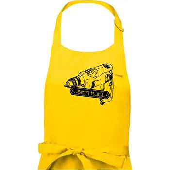 Kuchyňská zástěra Jsem kutil - Dámská zástěra na vaření - Univerzální velikost ( Žlutá )