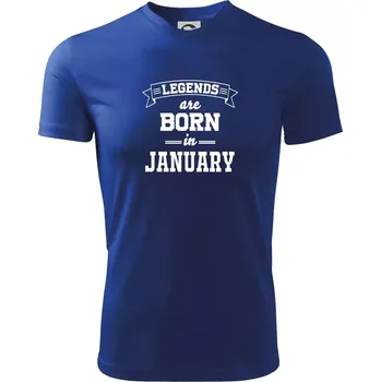Pánské tričko Legends are born in January - Pánské triko Fantasy sportovní (dresovina) - L ( Královská modrá )