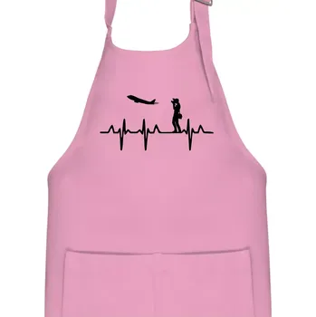 Kuchyňská zástěra EKG spotter - Dětská zástěra na vaření - Univerzální velikost ( Růžová )