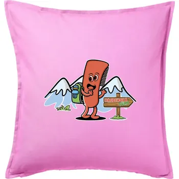 Polštář Hřebenová túra - Polštář 50x50 - 50x50 - Pouze potah ( Růžová )