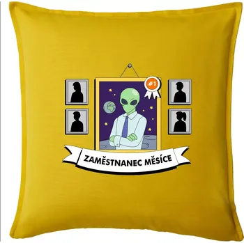 Polštář Zaměstnanec měsíce - Polštář 50x50 - 50x50 - Pouze potah ( Žlutá )