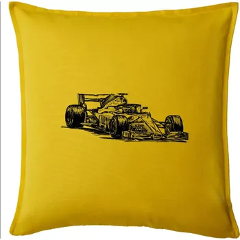 Polštář Formule v závodě - Polštář 50x50 - 50x50 - Pouze potah ( Žlutá )