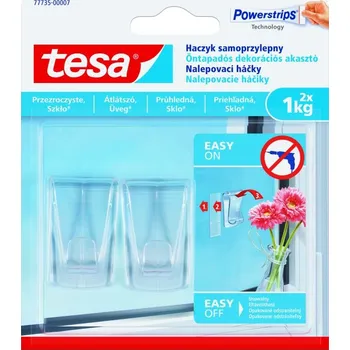 Věšák Tesa Samolepicí průhledný dekorační háček