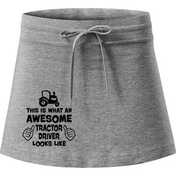 Dámská sukně Užasný řidič je zde! - Sportovní sukně - two in one - L ( Tmavě šedý melír )