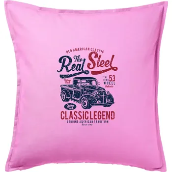 Polštář The Real Steel - Polštář 50x50 - 50x50 - Pouze potah ( Růžová )