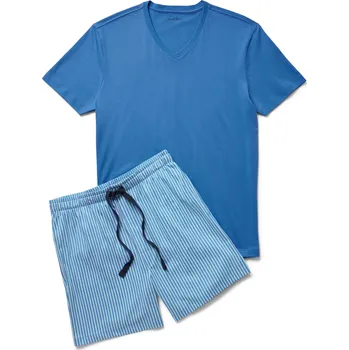 706546 - Tchibo - Krátká pyžamová souprava - pro muže - vel. XXL 60/62 - barva: modrá/s proužky