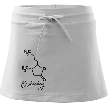 Dámská sukně Barová chemie - whiskey - Sportovní sukně - two in one - S ( Bílá )