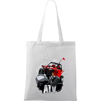 ATV offroad buggy - Taška bavlněná - 42 x 38 cm ( Bílá )