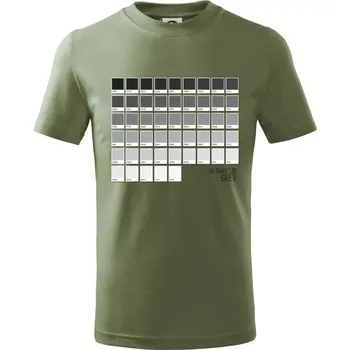 50 barevných odstínů šedi - Tričko dětské bavlněné - 134 cm/8 let ( Khaki )