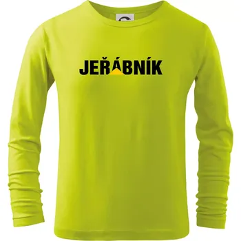 Chlapecké oblečení Jeřábník nápis - Triko dětské Long Sleeve - 122 cm/6 let ( Limetková )