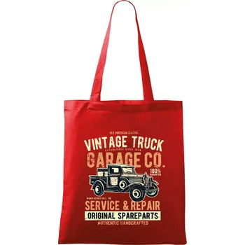 Vintage Truck - Taška bavlněná - 42 x 38 cm ( Červená )