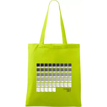 50 barevných odstínů šedi - Taška bavlněná - 42 x 38 cm ( Limetková )