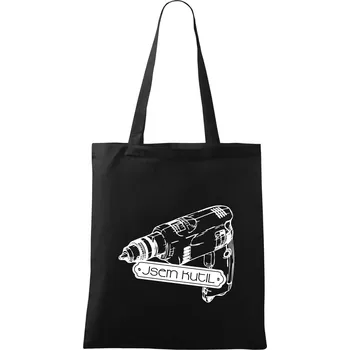 Nákupní taška Jsem kutil - Taška bavlněná - 42 x 38 cm ( Černá )