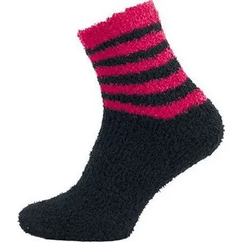 Dámské ponožky Dámské ponožky NOVIA | spací peříčko proužek 1265 černá 26-27