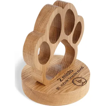 psí známka Svět Tlapky Dřevěná trofej TLAPKA Dřevina: Jasan, Velikost: Malá