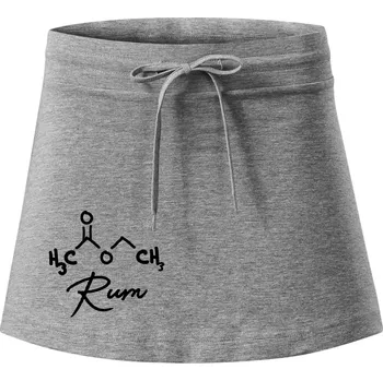 Dámská sukně Barová chemie - rum - Sportovní sukně - two in one - M ( Tmavě šedý melír )