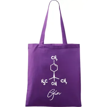 Barová chemie - gin - Taška bavlněná - 42 x 38 cm ( Fialová )
