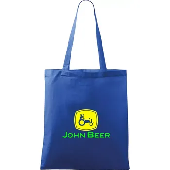Nákupní taška John Beer traktor - Taška bavlněná - 42 x 38 cm ( Královská modrá )