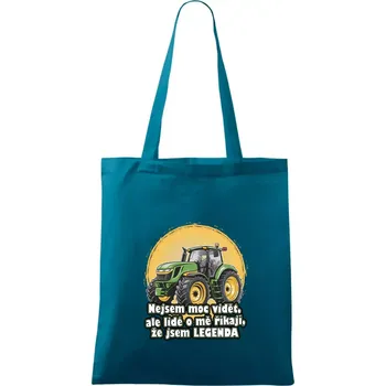 Legenda traktor - Taška bavlněná - 42 x 38 cm ( Petrolejová )