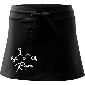 Dámská sukně Barová chemie - rum - Sportovní sukně - two in one - XS ( Černá )