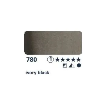 Speciální výtvarná barva Akvarelová barva Horadam 1/2 – 780 ivory black (Akvarelová barva Horadam 1/2 – 780 ivory black)