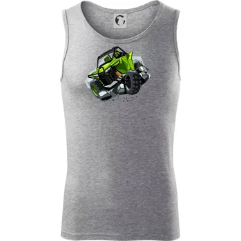 ATV bugina zelená - Tílko pánské Core - S ( Tmavě šedý melír )