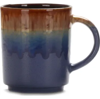 Clay - II.jakost Hrnek Dusk – keramika, 420 ml, modro-hnědý přechod