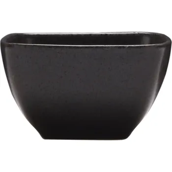 Talíř Clay - II.jakost Keramická čtvercová miska Caviar 14,3 × 14,3 × 8 cm, černá