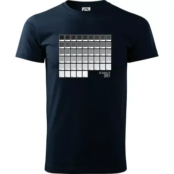 50 barevných odstínů šedi - Triko extra velké (5-8XL) - 8XL ( Námořní modrá (velmi tmavá - téměř černá) )