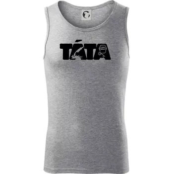 Táta nápis - svářeč - Tílko pánské Core - XL ( Tmavě šedý melír )