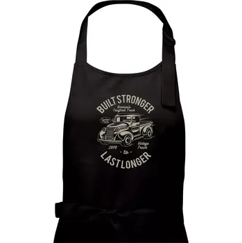 Kuchyňská zástěra Built Stronger - Dámská zástěra na vaření - Univerzální velikost ( Černá )