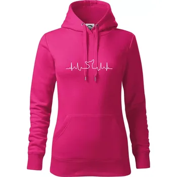 Dámská mikina Čivava EKG - Mikina dámská Cape s kapucí - XL ( Purpurová )