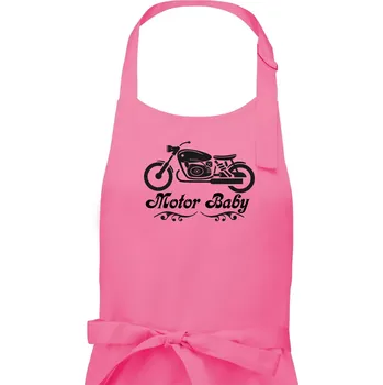 Kuchyňská zástěra Motor baby - Pánská zástěra na vaření - Univerzální velikost ( Růžová )