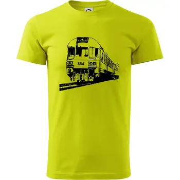 Vlak 854 - Klasické pánské triko vyšší gramáže - XS ( Limetková )